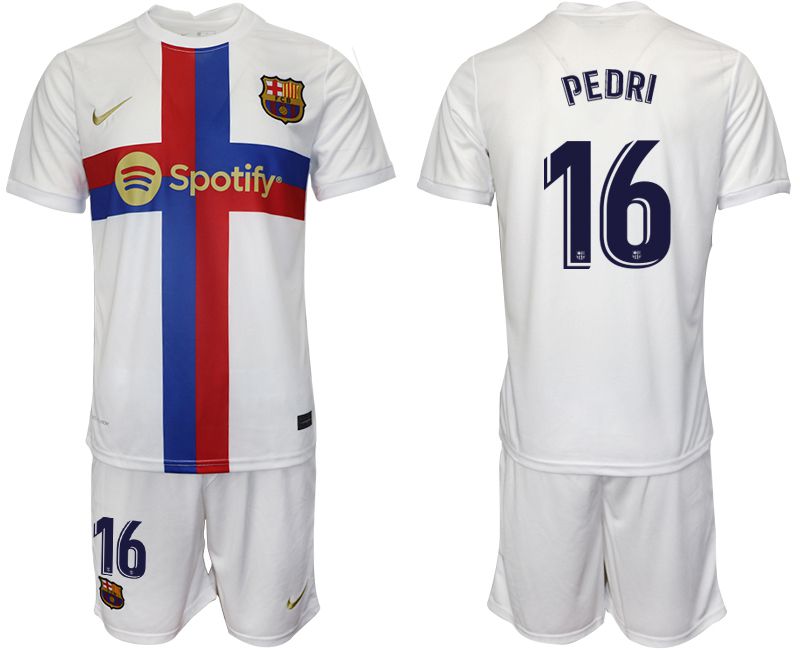 Men 2022-2023 Club Barcelona white away 16 Soccer Jersey